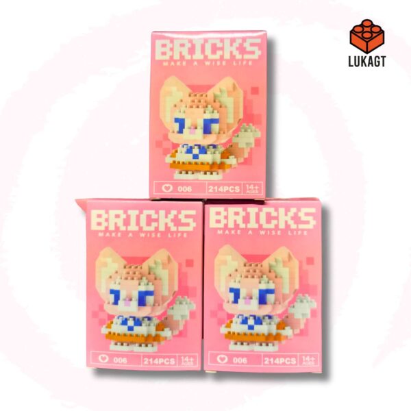 (8814) MINI BLOCKS - GATITO ROSADO (214 PCS)